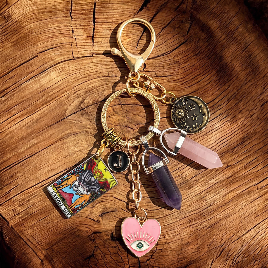 Olivenorma Protective Tarot Evil Eye Bag Accessory Keychain - Pink Lovers Tarot - image 9