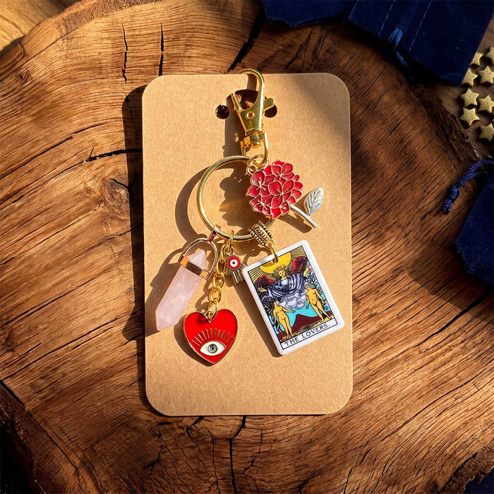 Olivenorma Protective Tarot Evil Eye Bag Accessory Keychain - Red Lovers Tarot - image 20