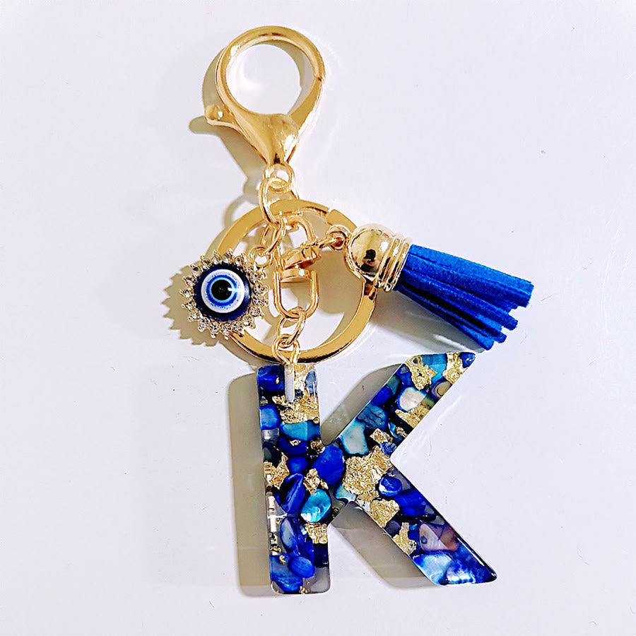 Olivenorma Complete Alphabet Evil Eye Bag Charm Keychain - K - image 12