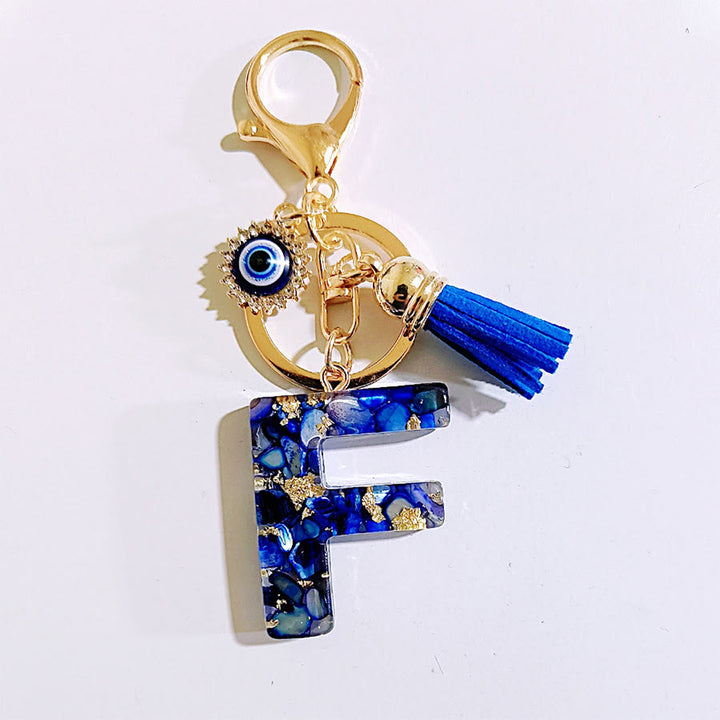 Olivenorma Complete Alphabet Evil Eye Bag Charm Keychain - F - image 7