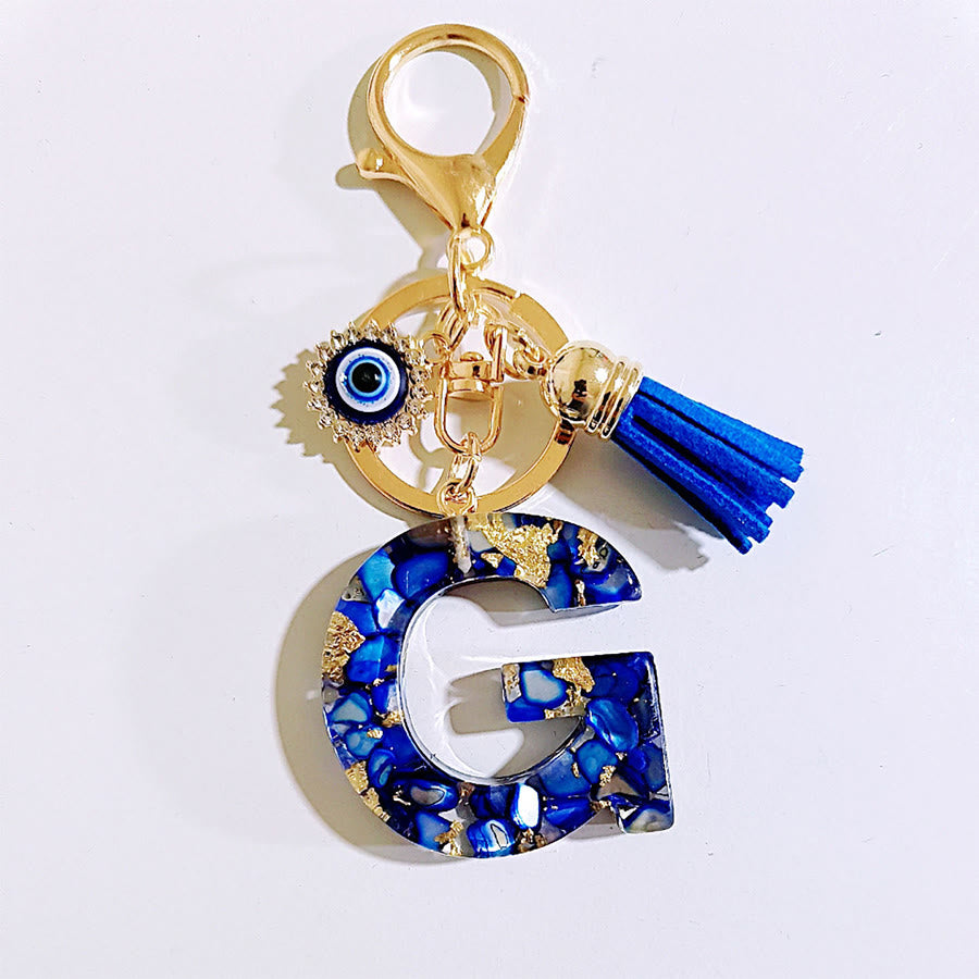 Olivenorma Complete Alphabet Evil Eye Bag Charm Keychain - G - image 8
