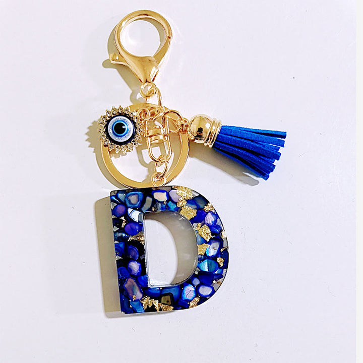 Olivenorma Complete Alphabet Evil Eye Bag Charm Keychain - D - image 5