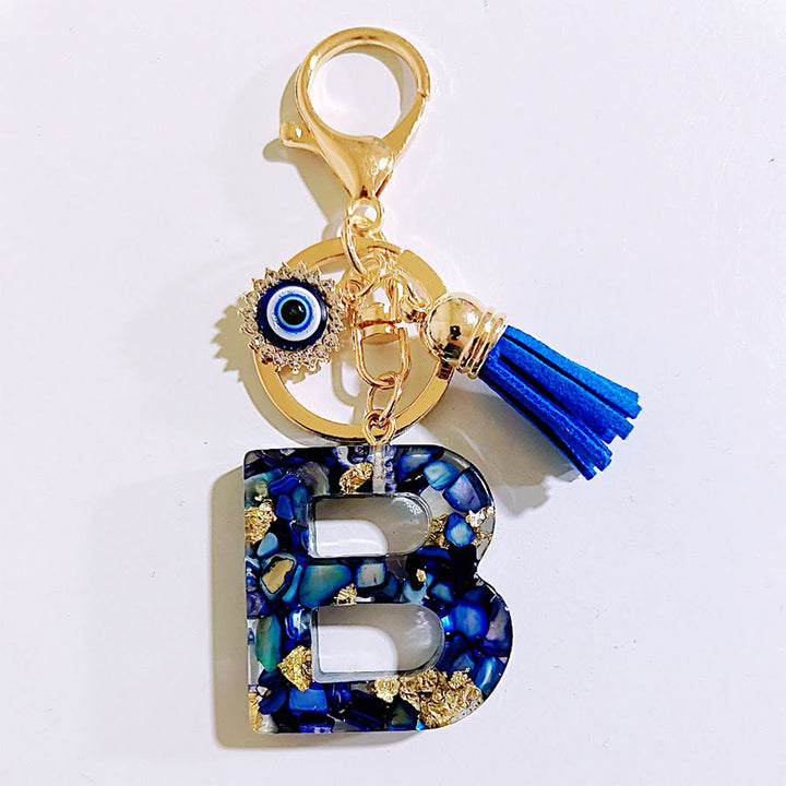 Olivenorma Complete Alphabet Evil Eye Bag Charm Keychain - B - image 4