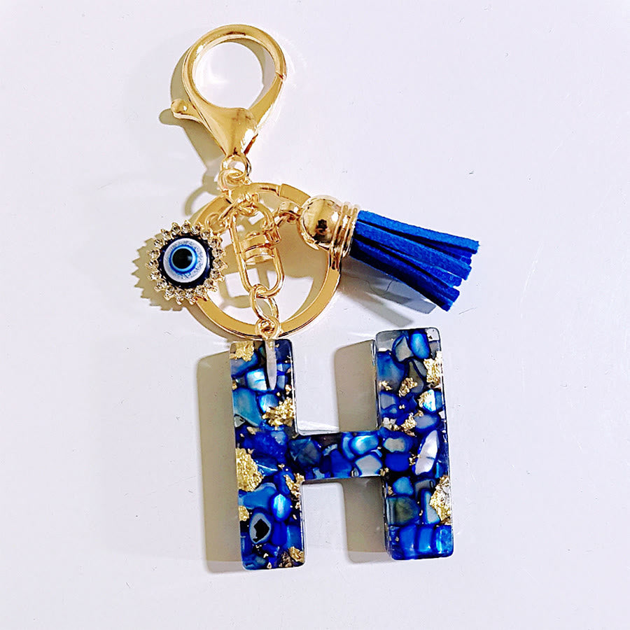 Olivenorma Complete Alphabet Evil Eye Bag Charm Keychain - H - image 9