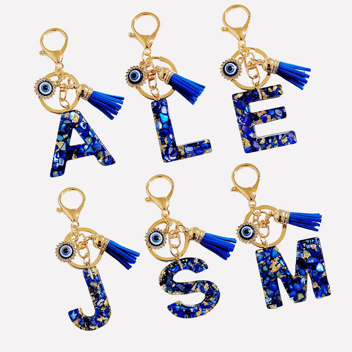 Olivenorma Complete Alphabet Evil Eye Bag Charm Keychain - image 2