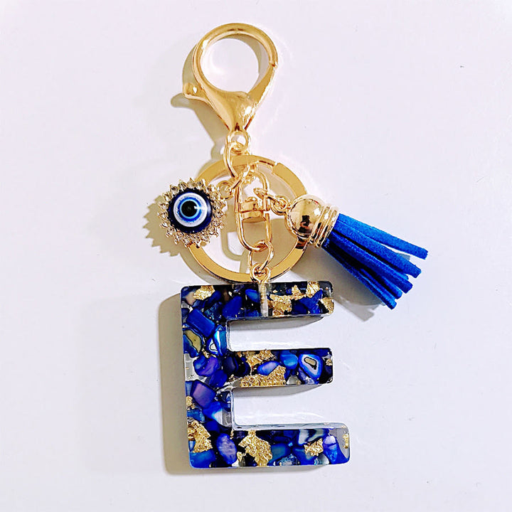 Olivenorma Complete Alphabet Evil Eye Bag Charm Keychain - E - image 6