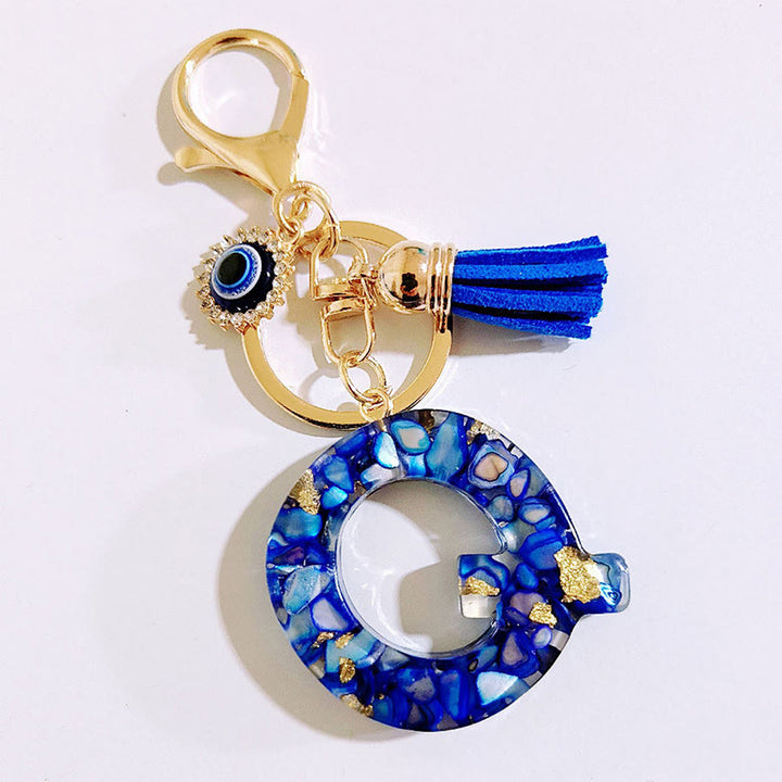 Olivenorma Complete Alphabet Evil Eye Bag Charm Keychain - Q - image 18