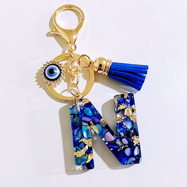 Olivenorma Complete Alphabet Evil Eye Bag Charm Keychain - N - image 15