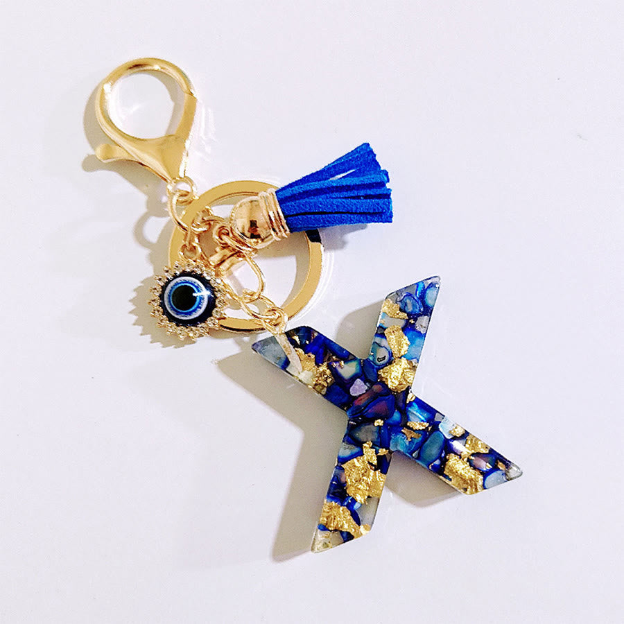 Olivenorma Complete Alphabet Evil Eye Bag Charm Keychain - X - image 25