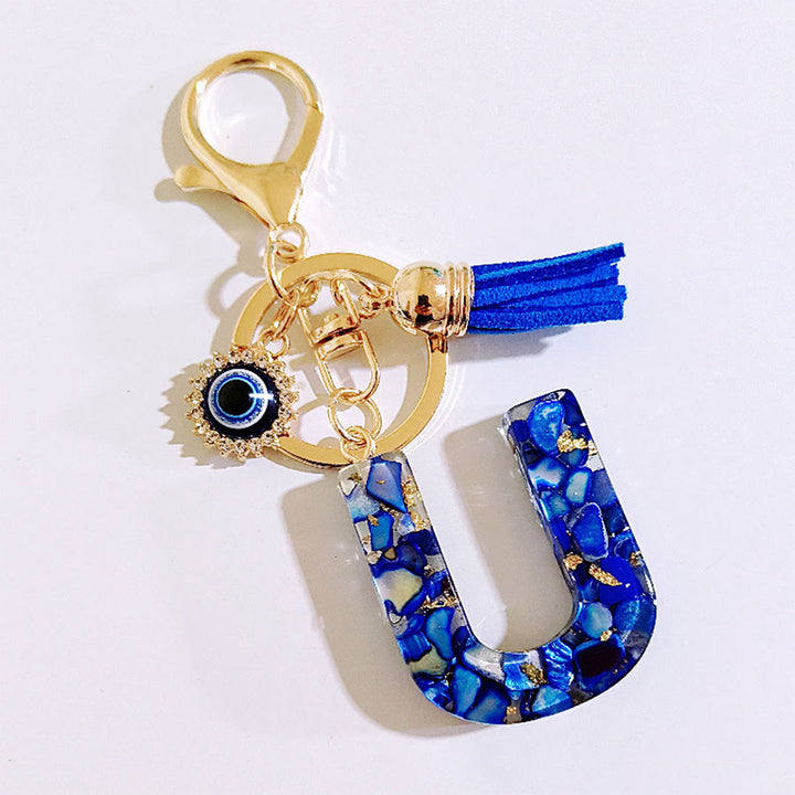 Olivenorma Complete Alphabet Evil Eye Bag Charm Keychain - U - image 22