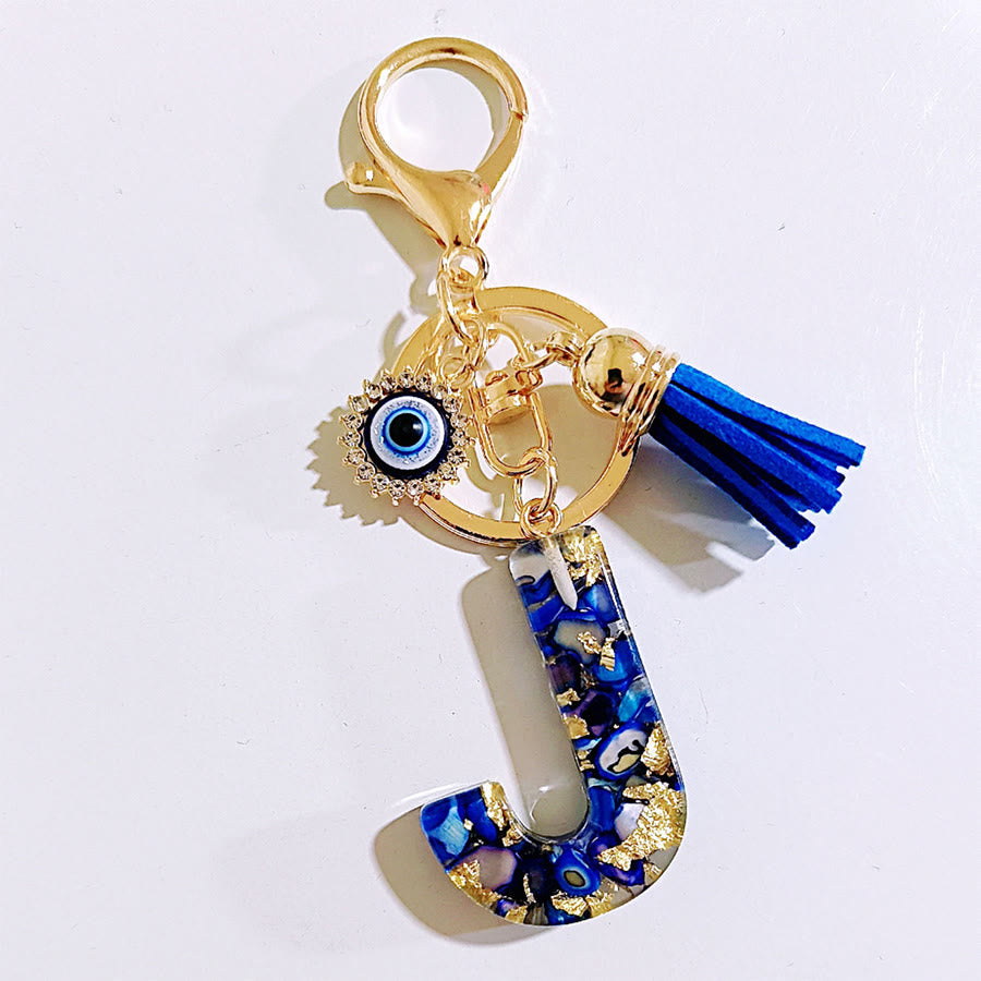Olivenorma Complete Alphabet Evil Eye Bag Charm Keychain - J - image 11