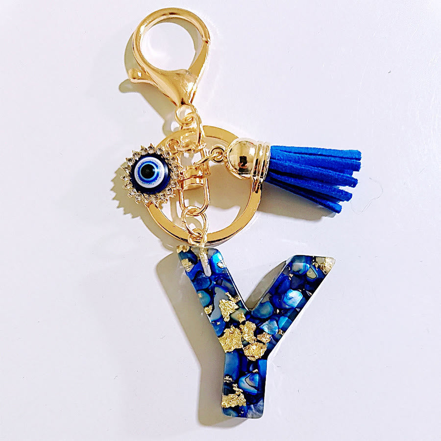Olivenorma Complete Alphabet Evil Eye Bag Charm Keychain - Y - image 26