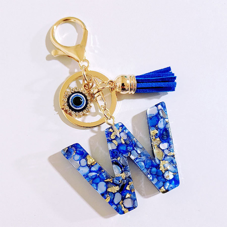 Olivenorma Complete Alphabet Evil Eye Bag Charm Keychain - W - image 24