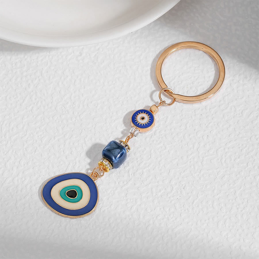 Olivenorma Multi-Style Hamsa Hand Evil Eye Tassel Beaded Keychain - Evil Eye & Mini Oval - image 3
