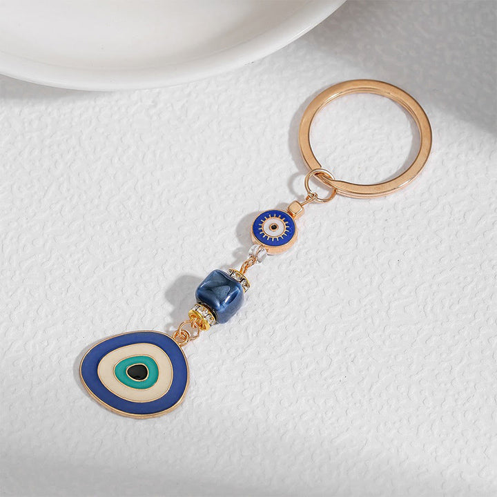 Olivenorma Multi-Style Hamsa Hand Evil Eye Tassel Beaded Keychain - Evil Eye & Mini Oval - image 3