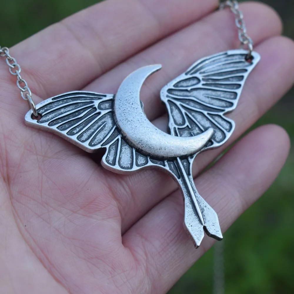 FREE Today: Witch Crescent Moon Luna Moth Pendant Necklace - image 3