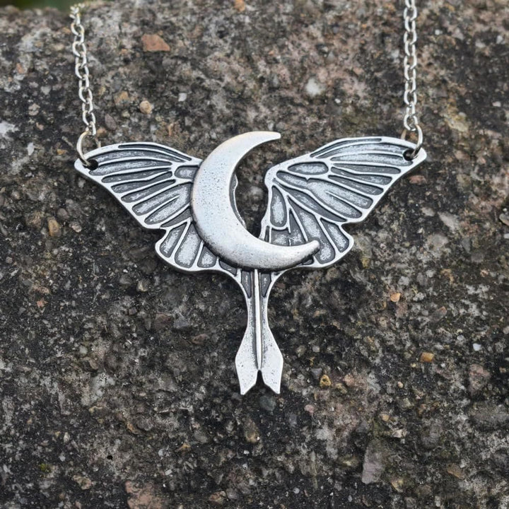 FREE Today: Witch Crescent Moon Luna Moth Pendant Necklace - image 4