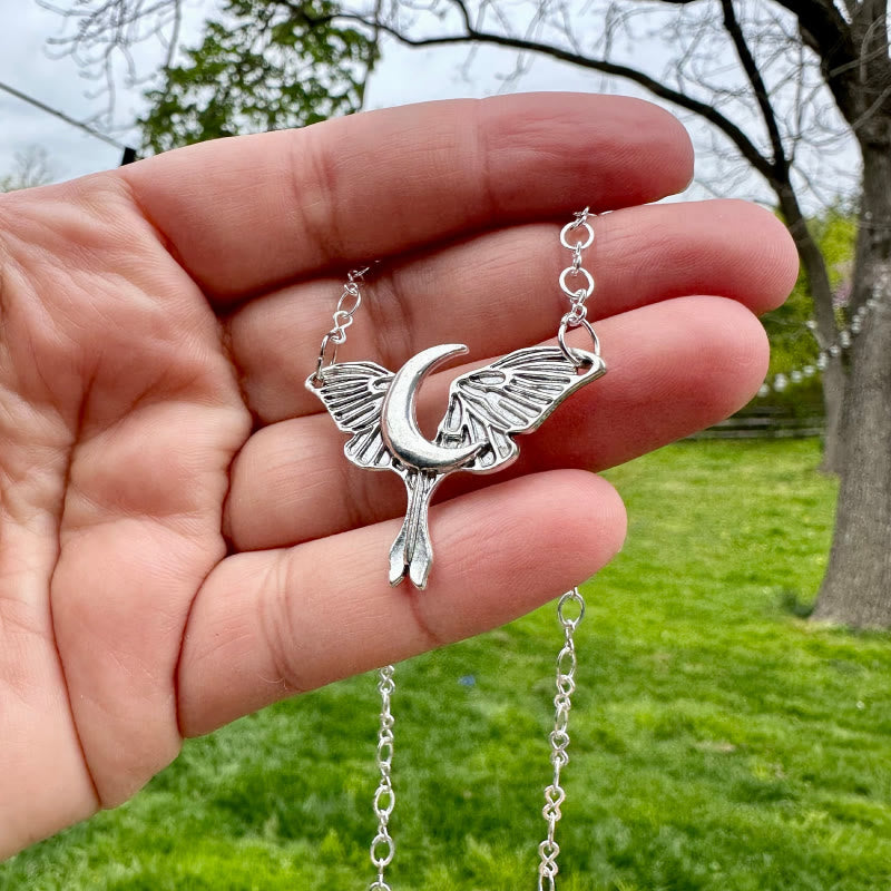 FREE Today: Witch Crescent Moon Luna Moth Pendant Necklace - image 6