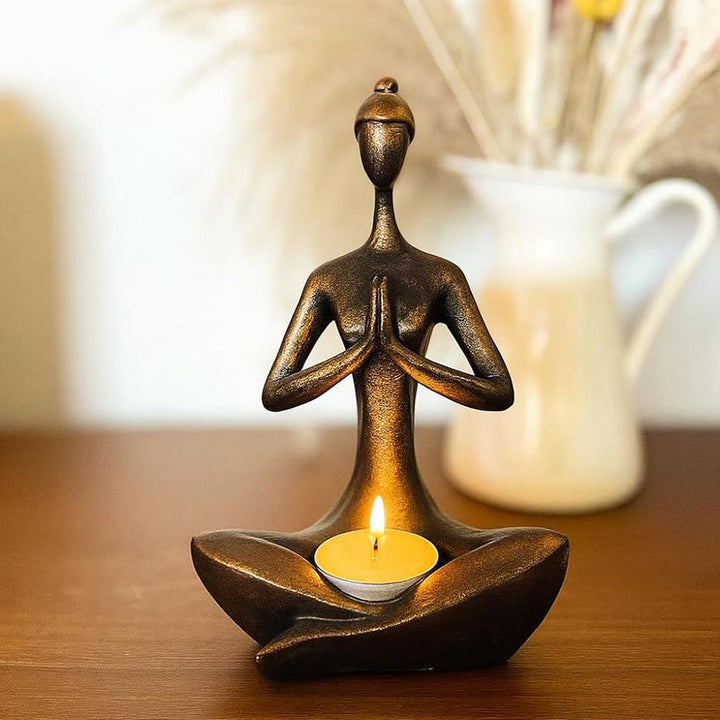 Olivenorma Multi-Poses Minimalist Abstract Meditation Yoga Sculpture Spiritual Decoration - Meditation Candle Holder - image 0