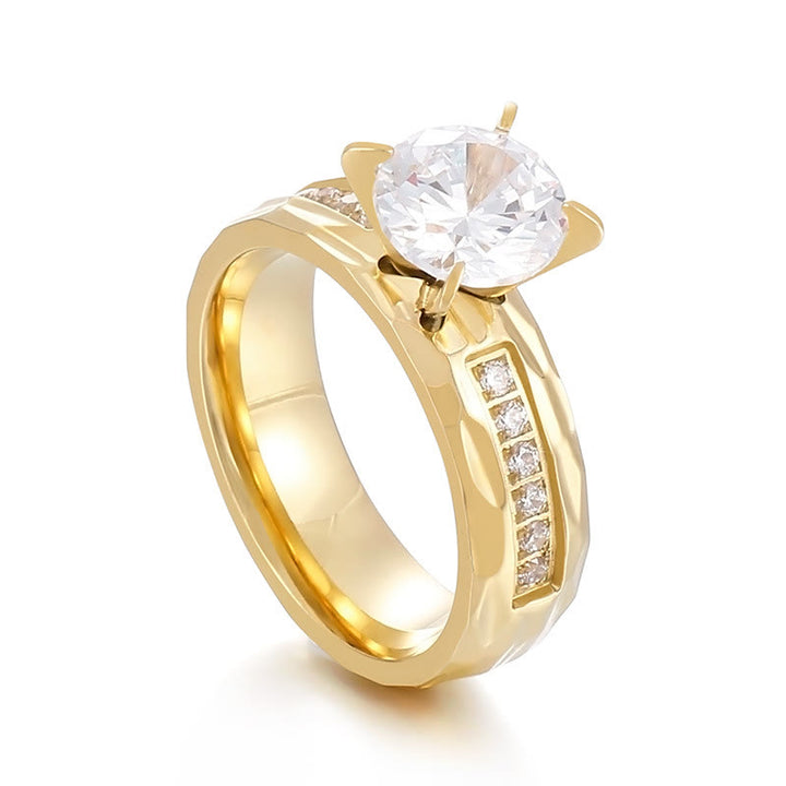 FREE Today: "Eternity" – Titanium Steel Prince Rose Couple Ring - Women - Golden Color - US 10 - image 11