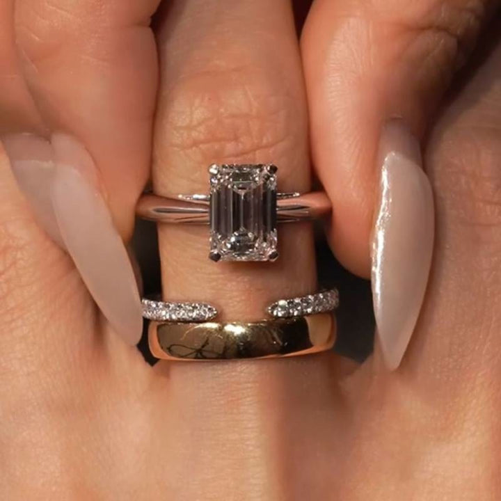 FREE Today: 4PCS Moissanite Cut Engagement Bridal Ring Set - image 7