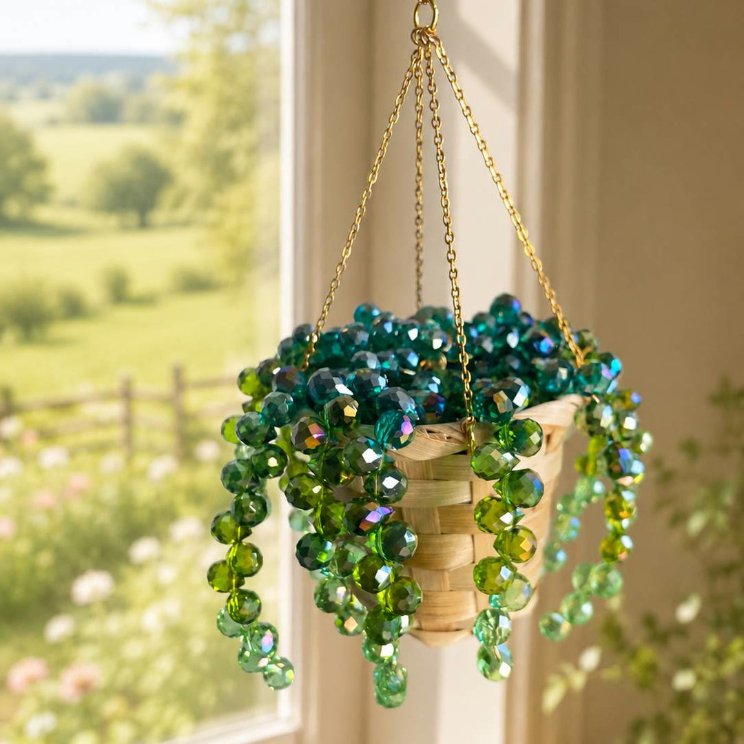 FREE Today: Beaded Plant Sun Catcher Beaded Crystal Succulent Window Hanging - image 3