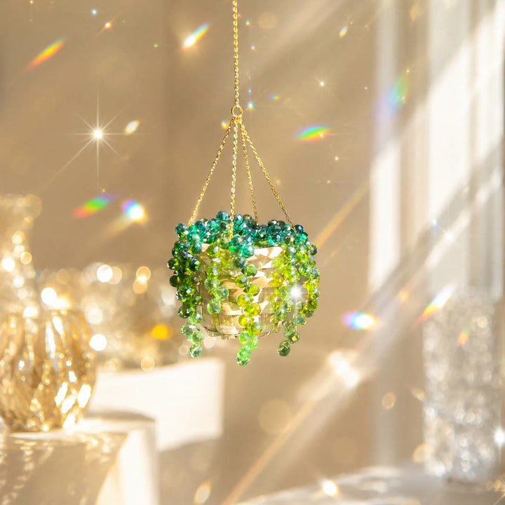 FREE Today: Beaded Plant Sun Catcher Beaded Crystal Succulent Window Hanging - image 2