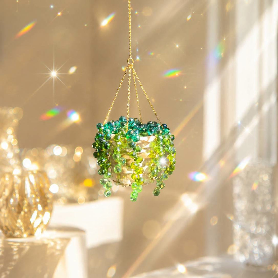 FREE Today: Beaded Plant Sun Catcher Beaded Crystal Succulent Window Hanging - image 2