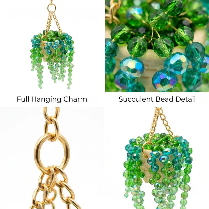 FREE Today: Beaded Plant Sun Catcher Beaded Crystal Succulent Window Hanging - image 6