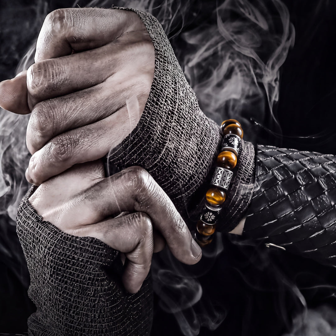 Olivenorma Tiger Eye Stone Fashion Lucky Bead Unique Design Men Bracelet - image 1