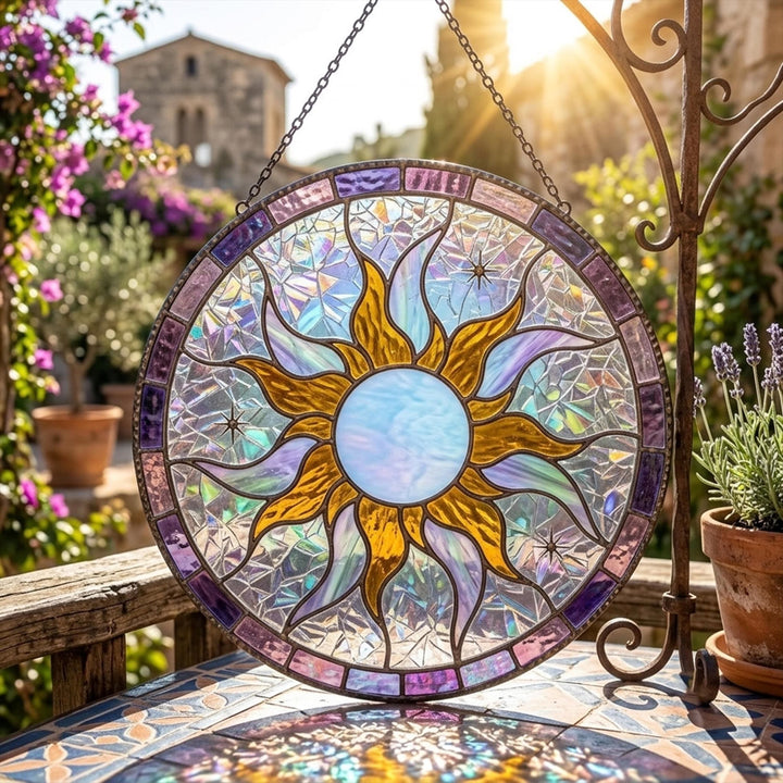 Olivenorma Tangled Sun Stained Glass Sun Catcher - 30cm - image 0