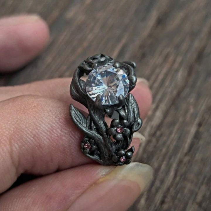 FREE Today: Black Cherry Blossom Flower Branch Engagement Ring - image 4