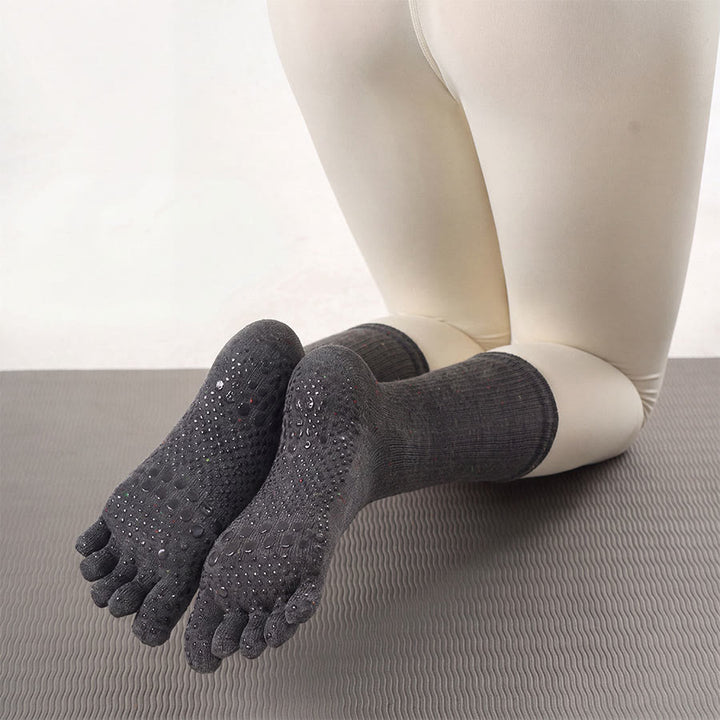 Olivenorma Crew Five-Toe Sport Women's Yoga Socks - image 15