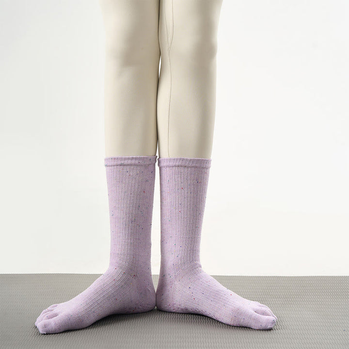Olivenorma Crew Five-Toe Sport Women's Yoga Socks - Purple - 10 Pairs - image 18