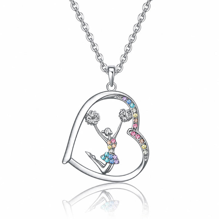 FREE Today: "She Believed She Could So She Did" Rainbow Cheerleader Necklace Cheerleader Gifts for Girls - Style 1 - image 0