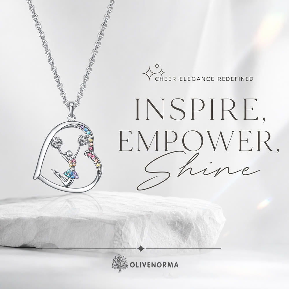FREE Today: "She Believed She Could So She Did" Rainbow Cheerleader Necklace Cheerleader Gifts for Girls - image 3