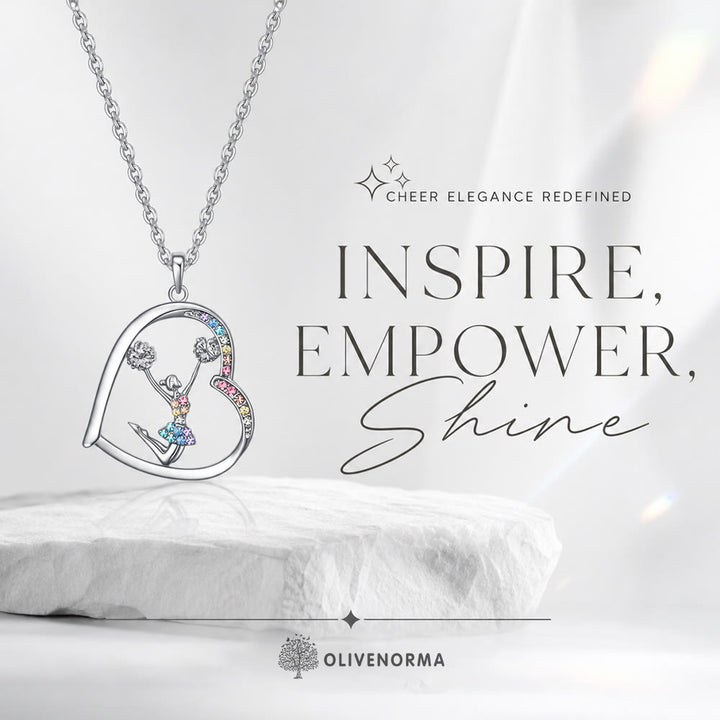 FREE Today: "She Believed She Could So She Did" Rainbow Cheerleader Necklace Cheerleader Gifts for Girls - image 3