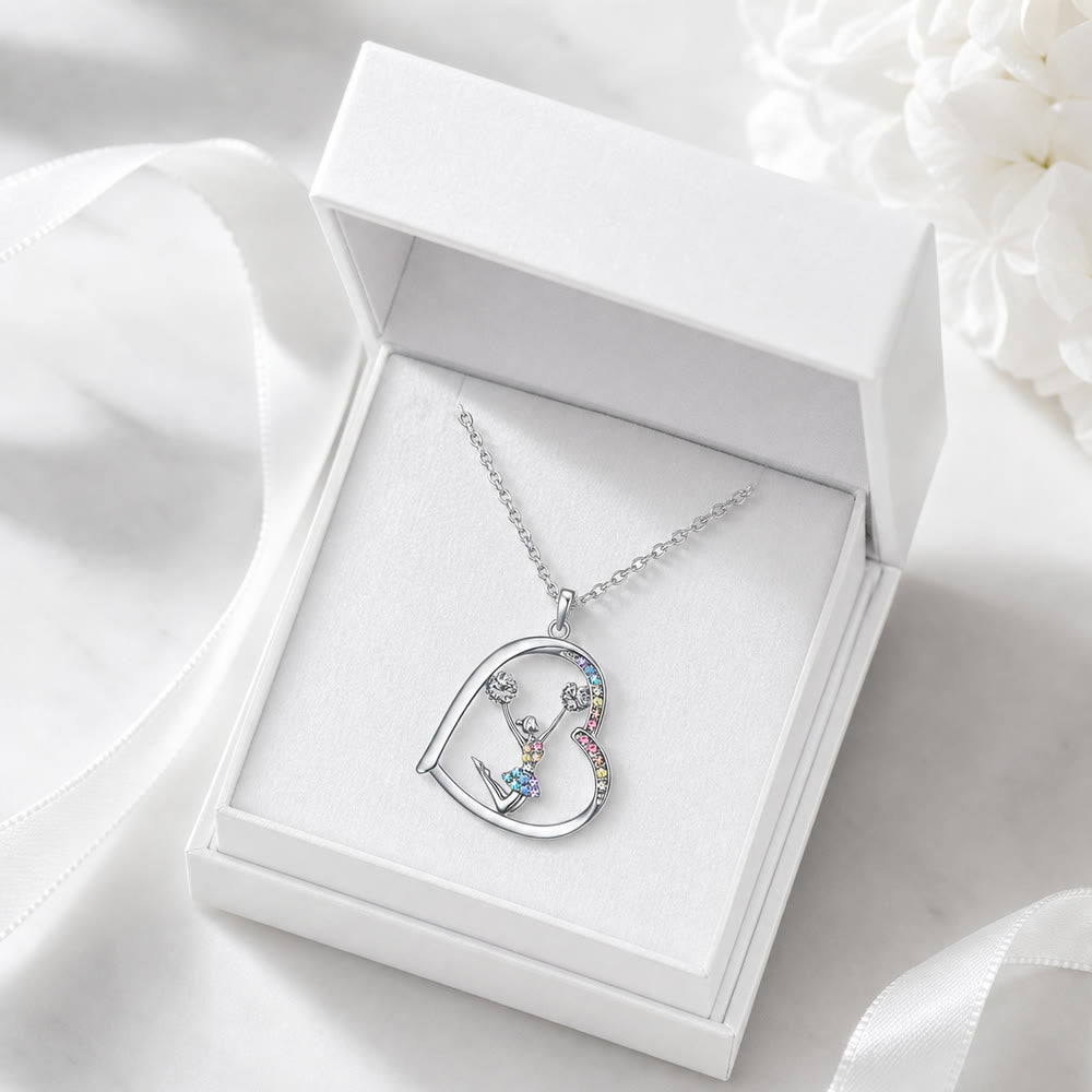 FREE Today: "She Believed She Could So She Did" Rainbow Cheerleader Necklace Cheerleader Gifts for Girls - image 2