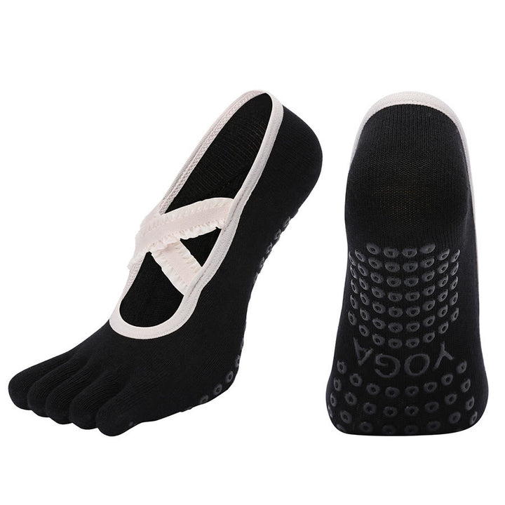 Olivenorma Low-Cut Five-toe Sport Women's Yoga Socks - Black - 10 Pairs - image 1