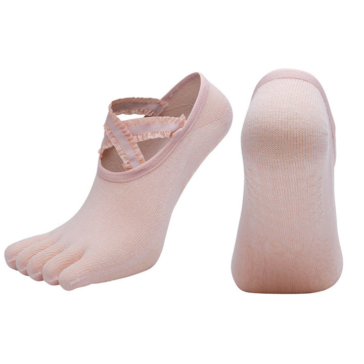 Olivenorma Low-Cut Five-toe Sport Women's Yoga Socks - Off-white - 10 Pairs - image 4