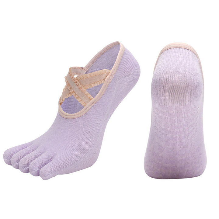 Olivenorma Low-Cut Five-toe Sport Women's Yoga Socks - Purple - 10 Pairs - image 5