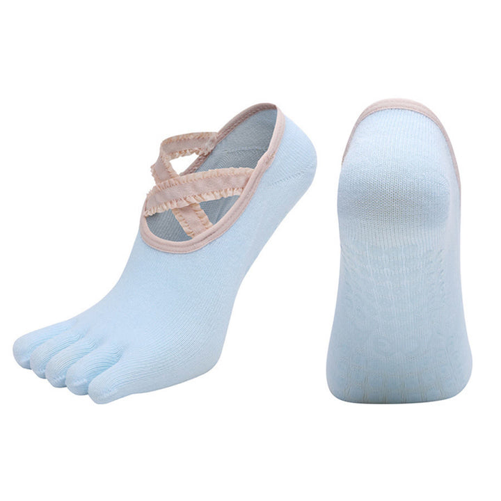 Olivenorma Low-Cut Five-toe Sport Women's Yoga Socks - Blue - 10 Pairs - image 3