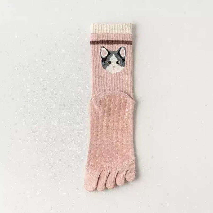 Olivenorma Crew Five-Toe Sport Women's Yoga Socks - Pink - 10 Pairs - image 8