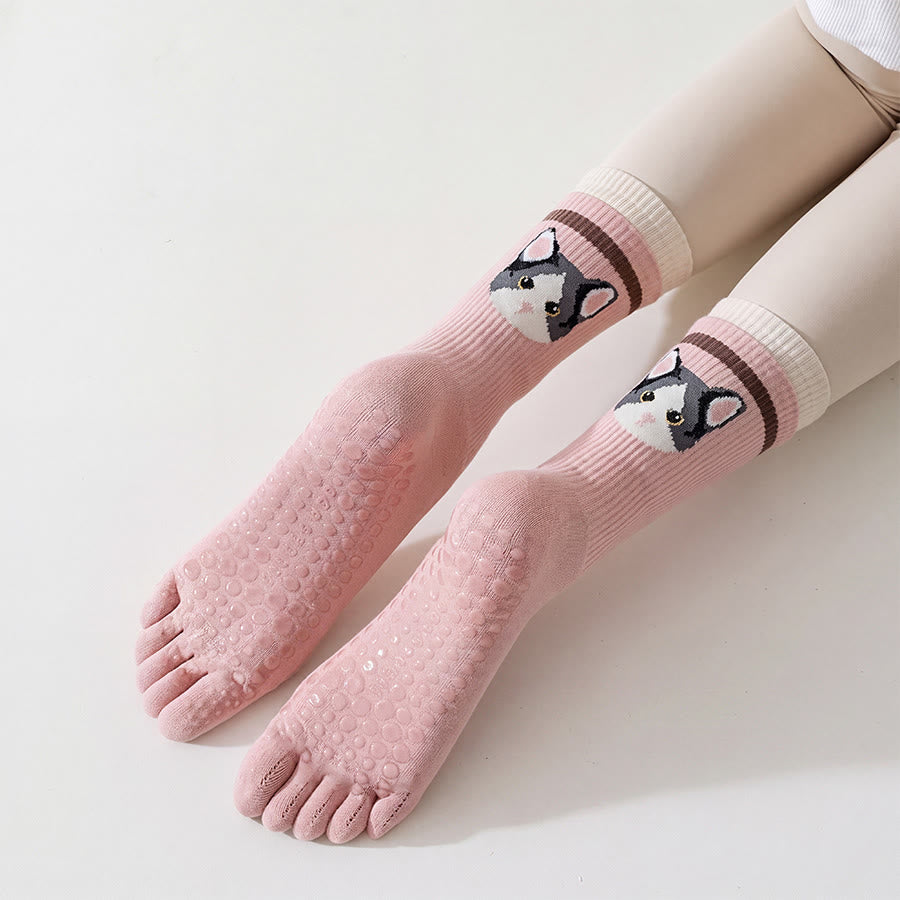 Olivenorma Crew Five-Toe Sport Women's Yoga Socks - image 11