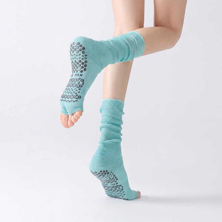 Olivenorma Crew Open-Five-Toe Sport Women's Yoga Socks - Pea Green - 10 Pairs - image 0
