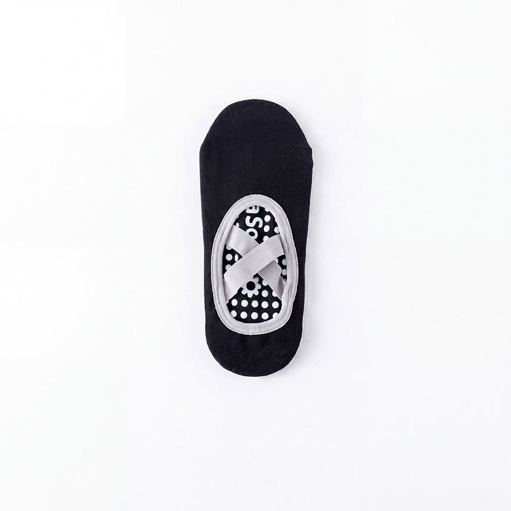 Olivenorma Crew Open-Five-Toe Sport Women's Yoga Socks - Strap Full Coverage - Black - 10 Pairs - image 15