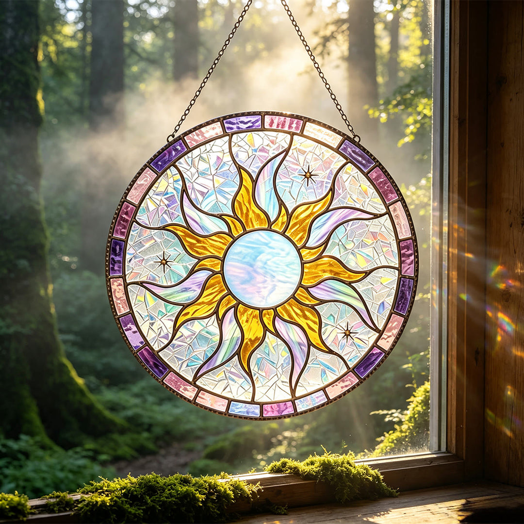 Olivenorma Tangled Sun Stained Glass Sun Catcher - image 3