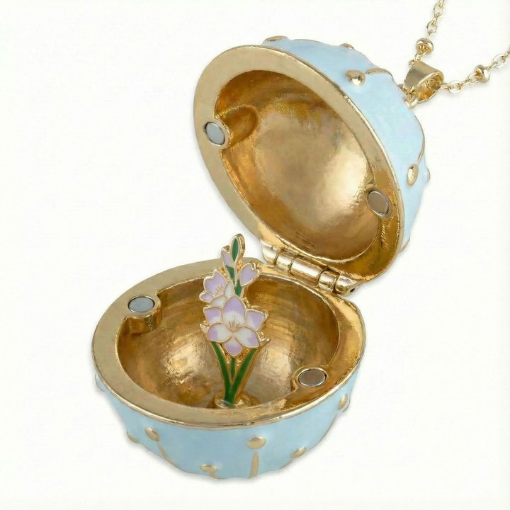 FREE Today: Handmade Round Box Birthday Flower Pendant Necklace - August - image 16