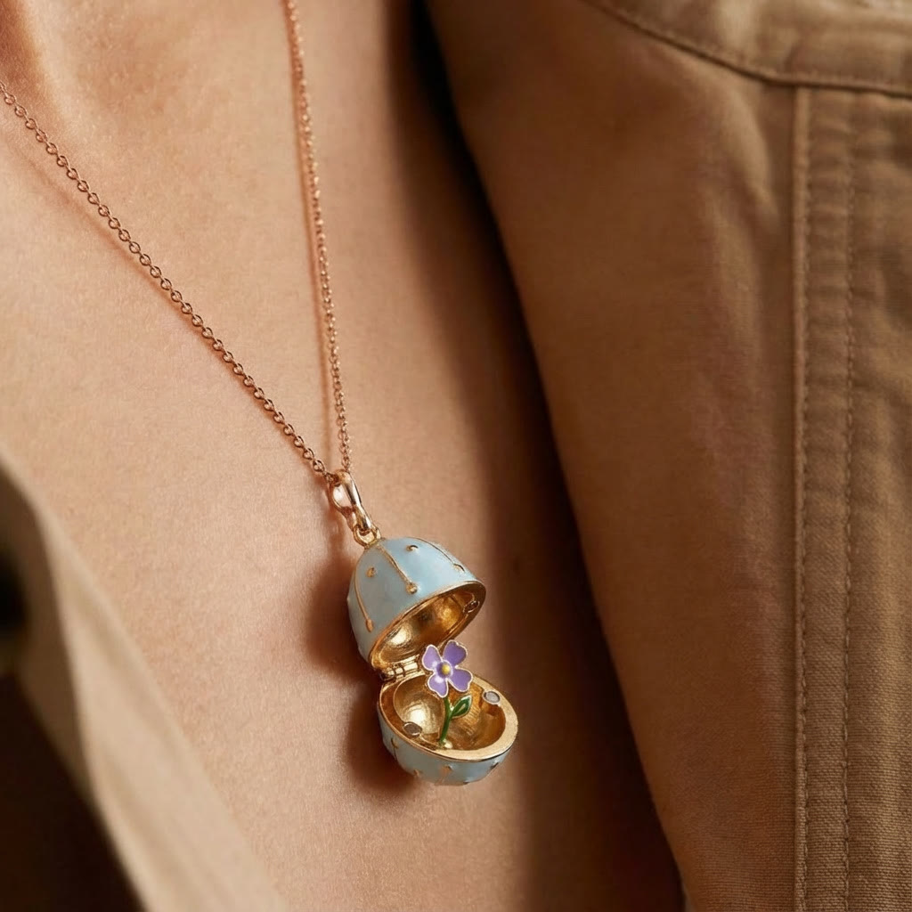 FREE Today: Handmade Round Box Birthday Flower Pendant Necklace - image 0