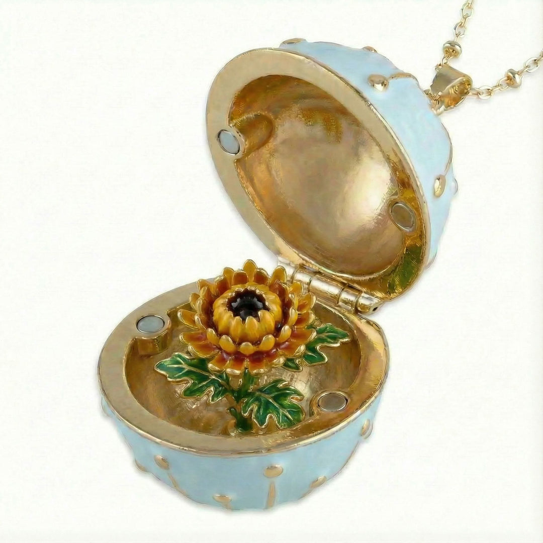 FREE Today: Handmade Round Box Birthday Flower Pendant Necklace - November - image 22